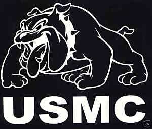 USMC Marine Corps Bulldog Semper Fi Decal BDB  