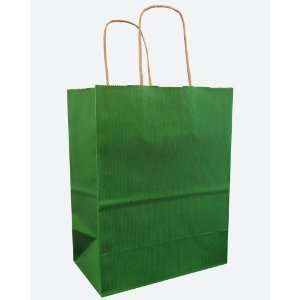  250 GREEN KRAFT PAPER SHOPPING BAGS 8x10.5x4.75 (MK913 