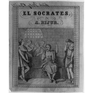  El Socrates, A. Bijur, Tobacco Package Label c1859