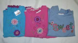 Cute Lot of 3 Girls Hanna Andersson L/S Tops Shirt sz 110 Spring Play 