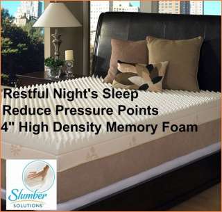 Highloft Supreme 4 Inch Memory Foam Support Mattress Topper Pad Cover 
