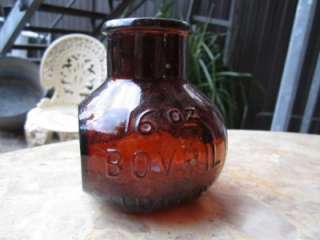 Vintage 16oz English Bovril Beef Stock Brown Bottle  