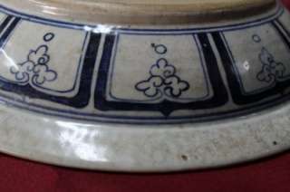 RARE YUAN DYNASTY ANTIQUE CHINESE PORCELAIN BIG PLATE CHARGER BOWL OLD 