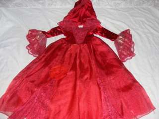 Disney Princess Belle Holiday Red Costume Gown 7 8 Med  