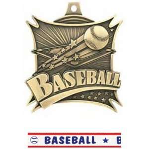   Baseball Medals M 701 GOLD MEDAL/AMERICANA Custom Baseball RIBBON 2.5