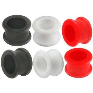 11/16 inch (18mm)   Black,White,Red Implant grade silicone Double 
