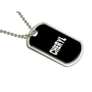 Cheryl   Name Military Dog Tag Luggage Keychain