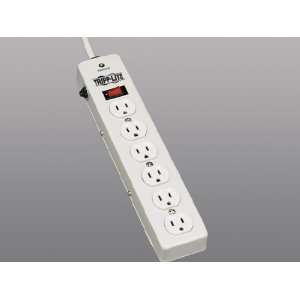   Surge 6 Outlet 3 Transformers 6ft Cord 280 Joules