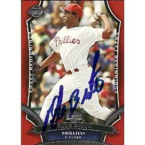    Eude Brito Signed Phillies 2005 UD Sweetspot Card 