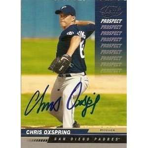   Oxspring Signed San Diego Padres 2005 Leaf Card