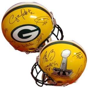 Green Bay Packers Super Bowl Autographed Helmet   Autographed NFL 