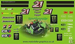 Moto GP 2008 Hopkins Race Decals Graphics  