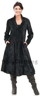 Tailored Velvet Romantic Long Evening Coat Dress Jacket  