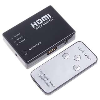   HDMI Switch Switcher Splitter for HDTV PS3 DVD with IR Remote  