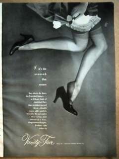 1949 Vanity Fair Mills Inc Stretch Thigh High Hosiery Stockings Ad 