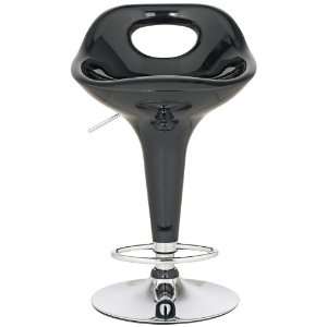  Black Cut Out Back Adjustable Bar or Counter Stool