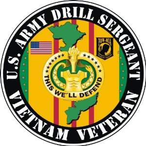  United States Army Drill Sergeant Vietnam Veteran Decal 