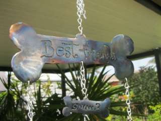 BEST FRIENDS PET WIND CHIME HANDCRAFTED FROM METAL  