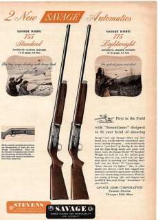 Print Ad. Stevens Savage Shotguns from the 1940s  