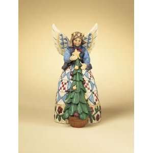 Jim Shore   Heartwood Creek   Angel with Christmas Tree by Enesco 