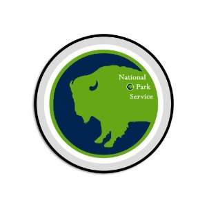  Round National Park Service Buffalo Seal Sticker 