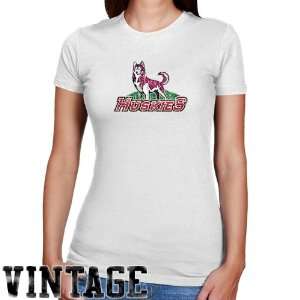 Bloomsburg Huskies Ladies White Distressed Logo Vintage 