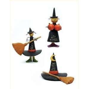 Blossom Bucket Let The Magic Begin Witches Halloween Figurines