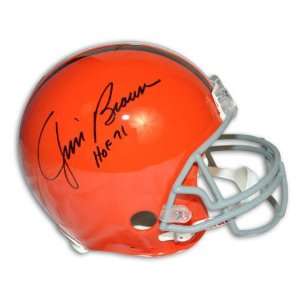 Autographed Jim Brown Cleveland Browns Proline Helmet Inscribed HOF 71