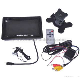 Car 7 inch Pillow TFT LCD Color Monitor 2CH Video Input  