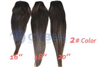   Straight Clip Real Human Remy Hair Extensions Charming Three Colors