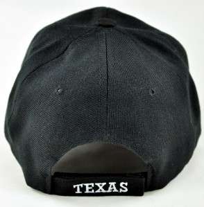 NEW TEXAS SUPER LONGHORN LONE STAR TX CAP HAT BLACK  