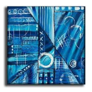  Blue Blunder Hand Painted Canvas Art Oil Painting 