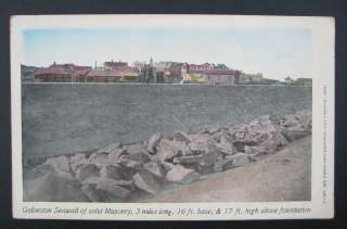 TX, GALVESTON SEAWALL, UDB VINTAGE POSTCARD  