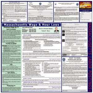  Massachusetts State Labor Law Poster Laminated