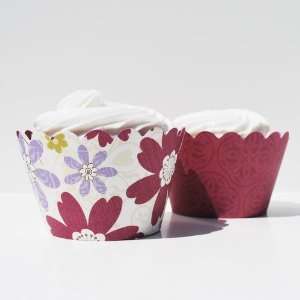  Dress My Cupcake Flower Power Reversible Cupcake Wrappers 