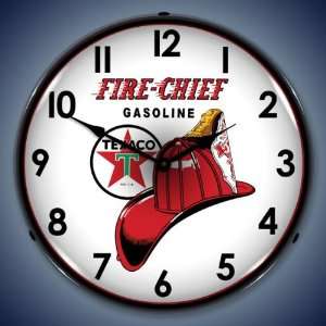  Texaco Fire Chief Gasoline Lighted Clock 
