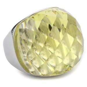   Bryant Park Silver Lemon Color Stone Fashion Ring, Size 7 Jewelry