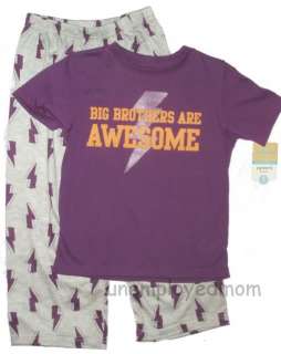 flame resistant short sleeve purple shirt has big brother are awesome 