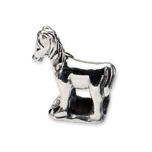   (tm) Sterling Silver Horse Bead / Charm Finejewelers Jewelry