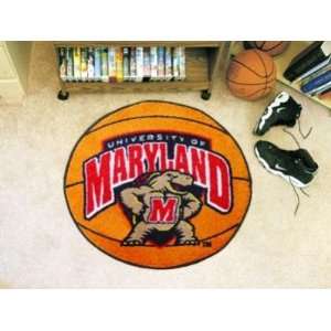  Maryland Terrapins Basketball Shaped Area Rug Welcome/Bath 