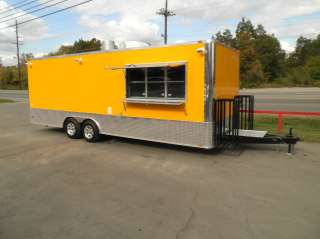 NEW 8.5 x 24 ENCLOSED FOOD CONCESSION TRAILER MAG WHEELS  