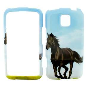   OPTIMUS M BLACK STALLION HORSE COVER CASE Cell Phones & Accessories