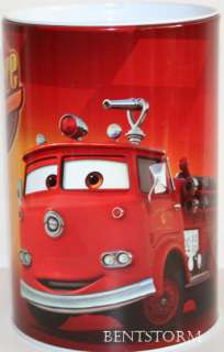   Motor Oil Can Tin BANK RED Fire Engine Truck MACK Semi Hauler Coin
