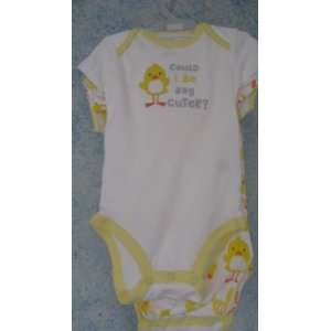  Carters Ducky Bodysuits   Set of 3, Size 6 Months Baby