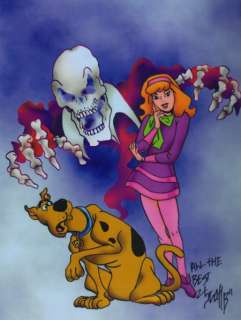 SCOOBY DOO WITH DAPHNE COOL SIGNED TRIBUTE PRINT W COA  