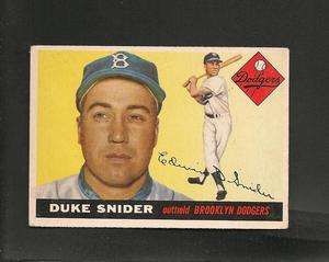 1955 Topps # 210 Duke Snider Vg Ex  
