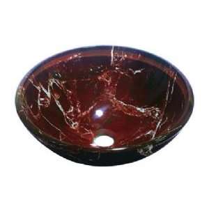 Madelli 17mm Round Tempered Artistic & Layered Glass Vessel Sink MGE 