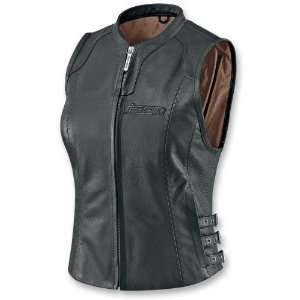  Icon Leather Bombshell Vest , Gender Womens, Color Black 