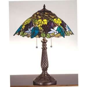  MY 99340   Meyda Tiffany 26in H Spiral Grape Table Lamp 
