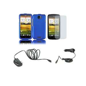  HTC One S (T Mobile) Premium Combo Pack   Blue Hard Shield 
